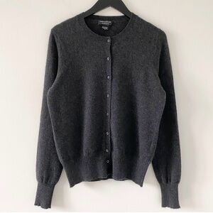 Lord & Taylor 100% Cashmere Crew Neck Cardigan